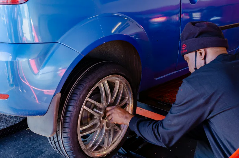 Professional tire installation and balancing