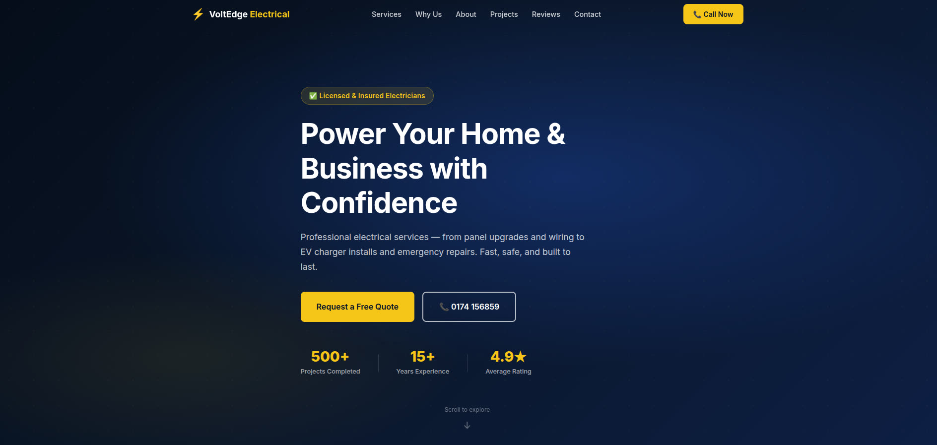 VoltEdge &mdash; Desktop Preview
